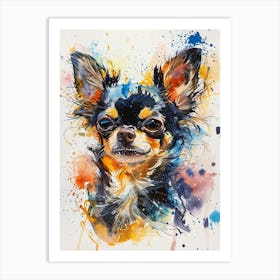 Chihuahua Watercolor Painting 4 Art Print