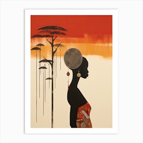 African Woman | Boho Style 4 Art Print