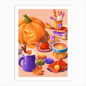 Halloween Pumpkins Art Print