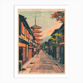 Dotonbori In Osaka Japan Mid Century Modern 1 Art Print