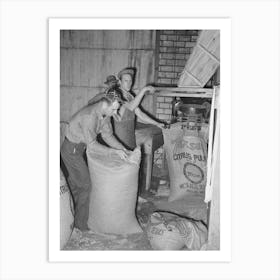 Filling And Tying Sacks Of Citrus Pulp, Grapefruit Juice Canning Plant, Weslaco, Texas By Russell Lee Art Print
