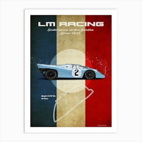 Lm Racing Porsche 917 Blue Art Print