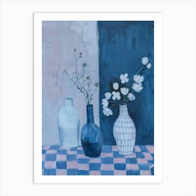 Three Blue Vases Art Print