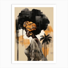 African Woman With Afro 1 Art Print
