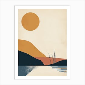 Sunset At The Como Lake Art Print
