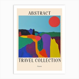 Abstract Travel Collection Poster Guinea 3 Art Print