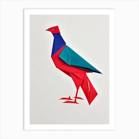 Pheasant 2 Origami Bird Art Print