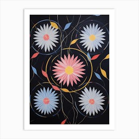 Asters 7 Hilma Af Klint Inspired Flower Illustration Art Print