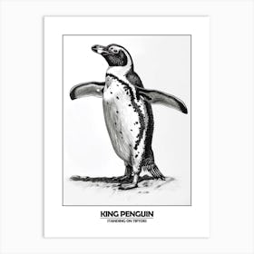 Penguin Standing On Tiptoes Poster 5 Art Print