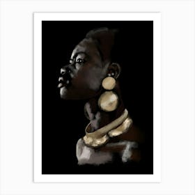 Portrait Of African Woman Art Print