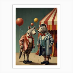 Circus clowns 2 Art Print