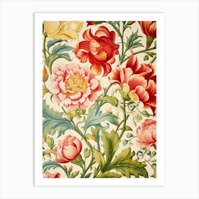 Floral Wallpaper 315 Art Print