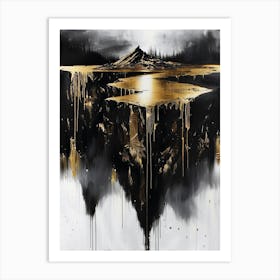 Gold And Black 119 Art Print