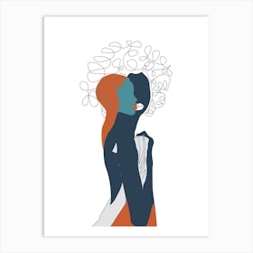 Woman With Afro Hair Art Print