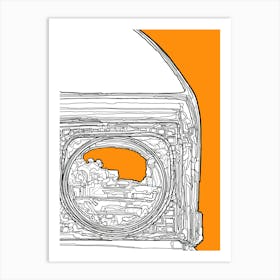 Orange Automobile Art Print