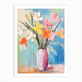 Flower Painting Fauvist Style Freesia 1 Art Print