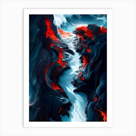 Lava Flow Art Print