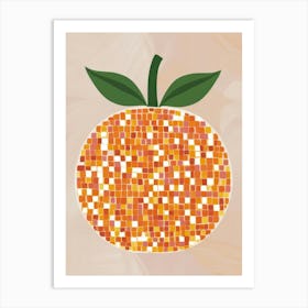 Orange Mosaic 24 Art Print