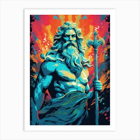 Poseidon Pop Art 7 Art Print