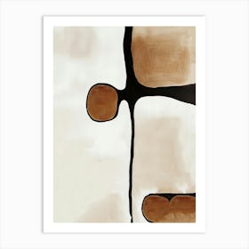 Abstract Art Modern Earthy Boho Nordic Neutral Color Painting Art Print