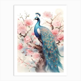 Peacock bird Art Print