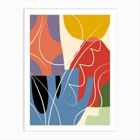 Abstract Color Collage Art Print