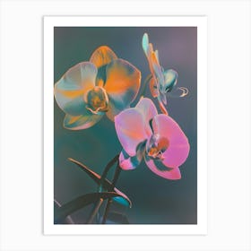 Iridescent Flower Orchid 2 Art Print