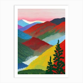 Great Smoky Mountains National Park United States Of America Abstract Colourful Art Print