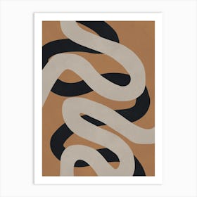 Abstraction on brown background 6 Art Print