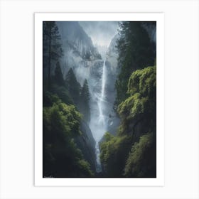 Waterfall Forest (14) Art Print