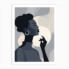 Woman in Grey Art Print