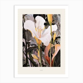 Flower Illustration Lily 2 Poster Art Print