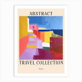 Abstract Travel Collection Poster Greece 3 Art Print