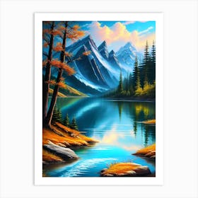 Mountain Landscape Painting 9 Art Print