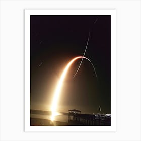 Launch Of A Rocket Slowmo Art Print