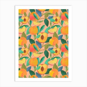 Peachy Nectarines Art Print