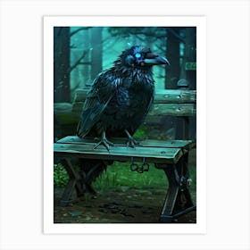 Crow Illustration Art Print