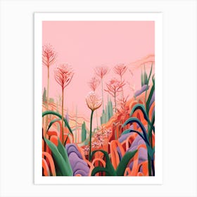 Boho Wildflower Painting Ramps Allium 3 Art Print