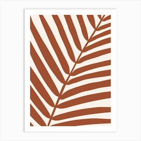 Palm Leaf Terracotta Art Print