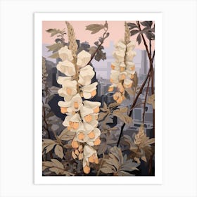 Aconitum 4 Flower Painting Art Print