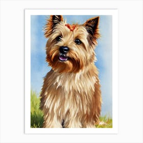 Norwich Terrier 2 Watercolour Dog Art Print