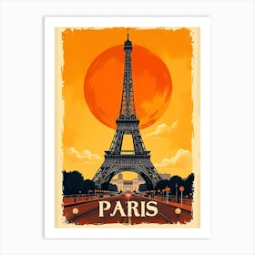 Paris Eiffel Tower vintage art Art Print