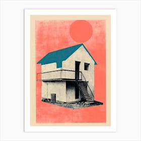 A House In Seoul, Abstract Risograph Style 1 Art Print