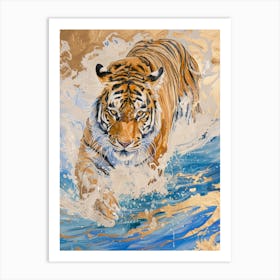 Tiger In The Water 17 Art Print