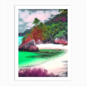 Pulau Redang Malaysia Soft Colours Tropical Destination Art Print