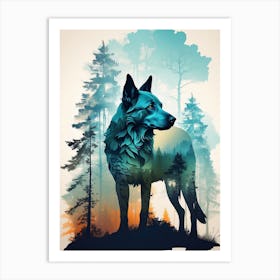 Wolf In The Woods Art Print