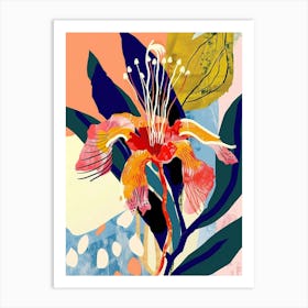 Colourful Flower Illustration Bergamot 4 Art Print