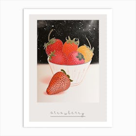Art Deco Strawberry Still Life 2 Poster Art Print