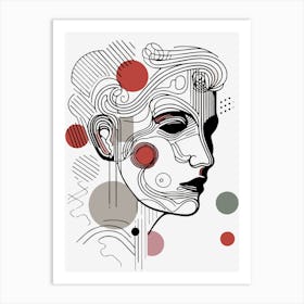 Abstract Portrait Of A Woman 1 Art Print