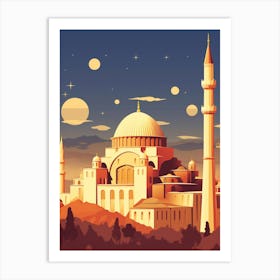 Hagia Sophia Ayasofy Modern Pixel Art 4 Art Print